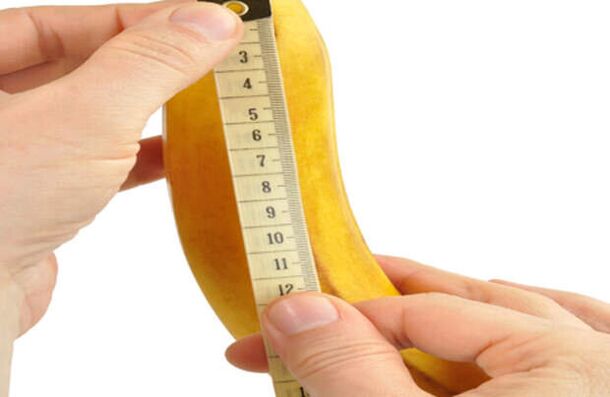 μετρώντας ένα πέος πριν το μεγεθύνετε χρησιμοποιώντας το παράδειγμα μιας μπανάνας